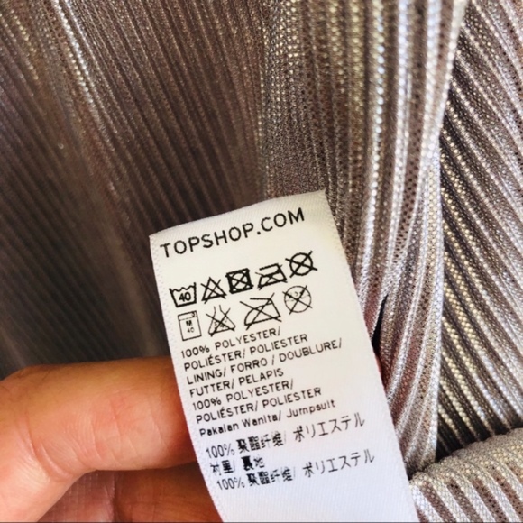Topshop Metallic Pleated Romper - Picture 7 of 7